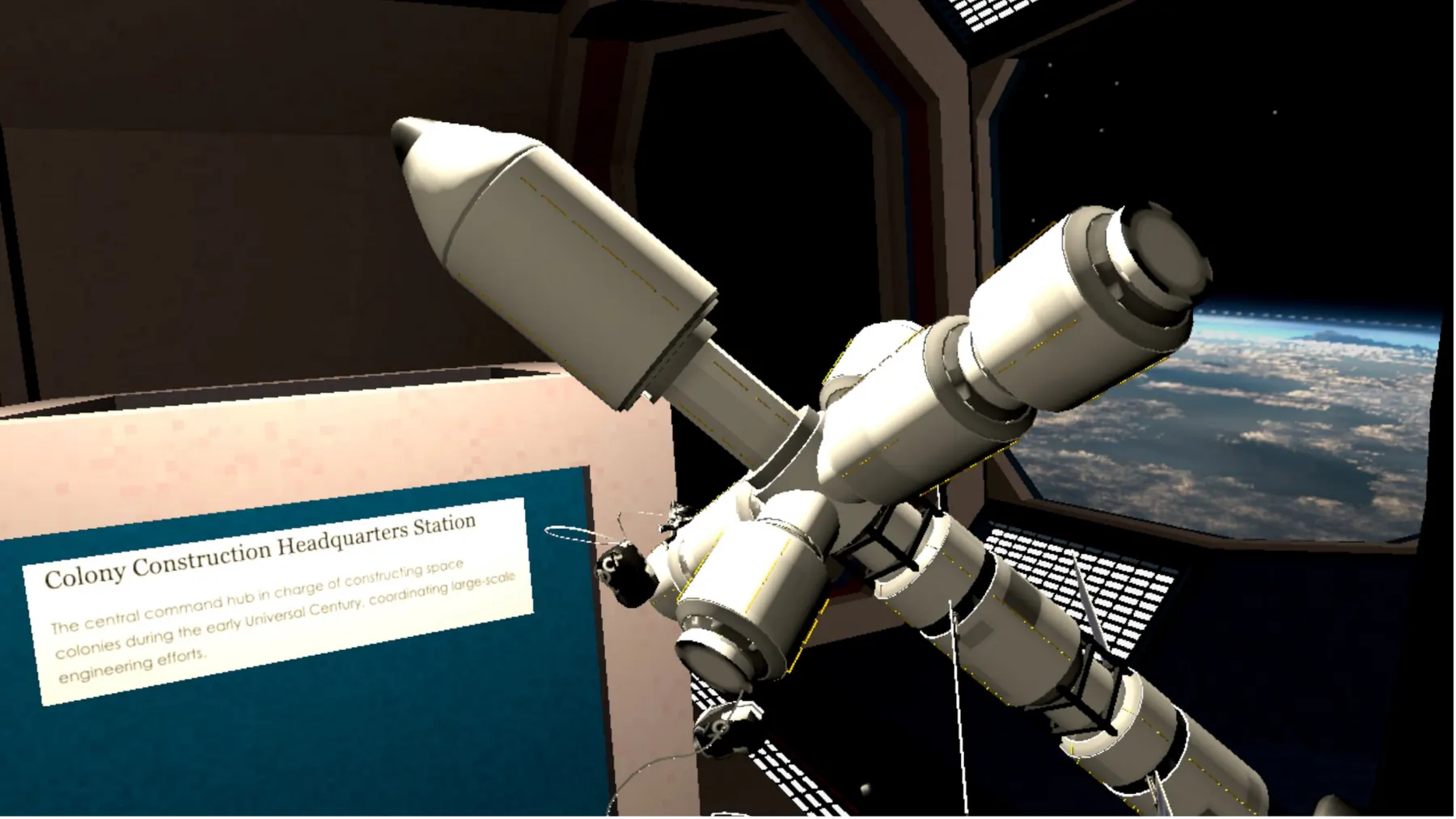 Spacecraft model displayed in the VR exhibition hall
