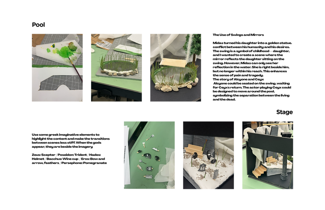 Hand-painted scenery, water feature and prop construction