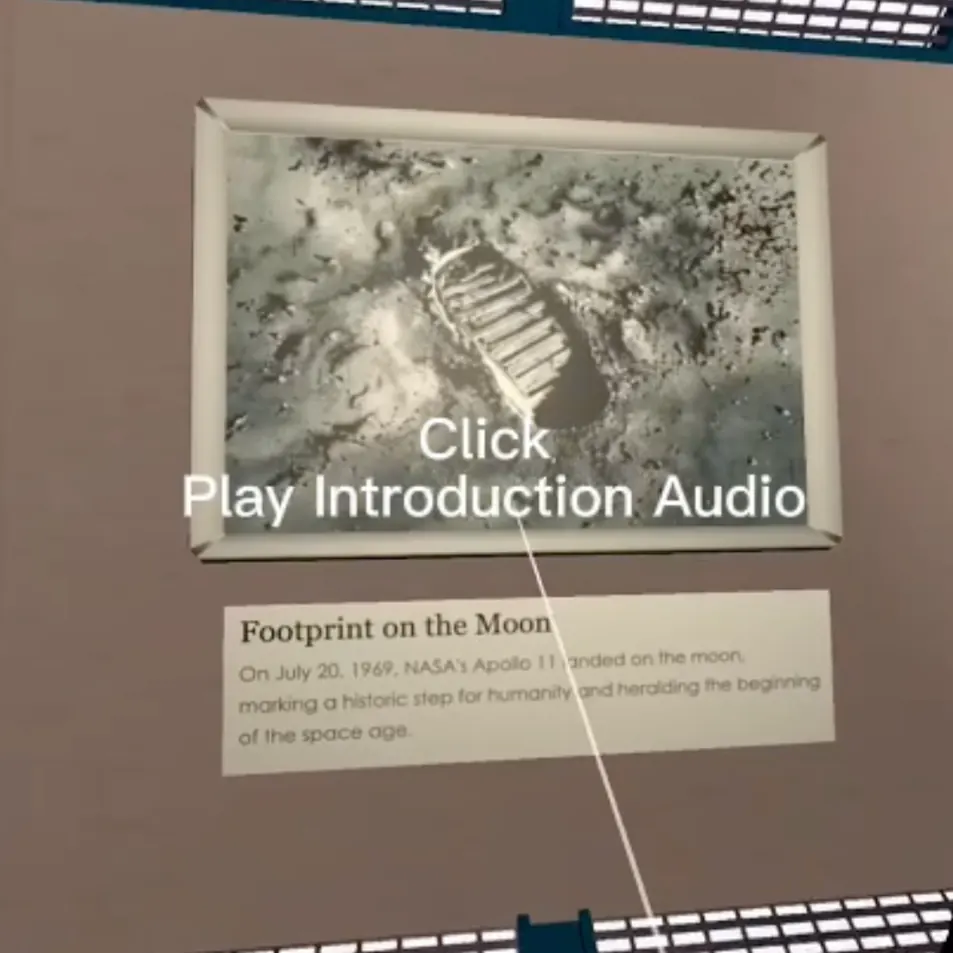 Touch prompt for an audio introduction in the museum