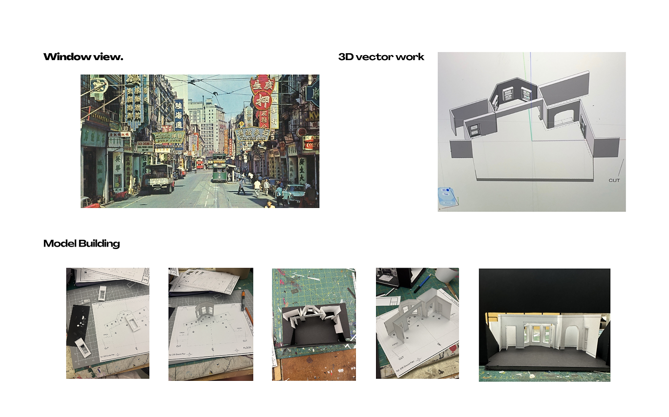 Window view, 3D model and physical model construction